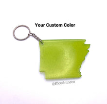 Load image into Gallery viewer, Handmade Custom Arkansas State Keychain
